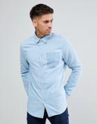 New Look Denim Shirt With Pocket Detail In Mid Wash - Blue