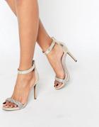 New Look Barely There Heeled Sandals - Gold