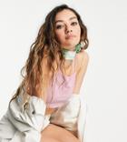 Reclaimed Vintage Sporty Cami Tank With Branding Set-green