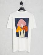 Selected Homme Oversize T-shirt In White With Mushroom Print