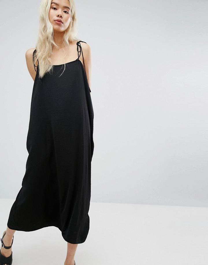 Weekday Strap Cami Dress - Black