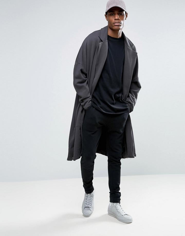 Asos Longline T-shirt And Super Skinny Jogger In Black Multipack Save - Multi