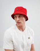 Lyle & Scott Bucket Hat In Red - Red