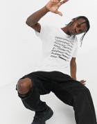 Good For Nothing T-shirt With Multi Logo Print In White