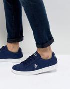 Original Penguin Stedaman Canvas Sneakers In Navy - Blue