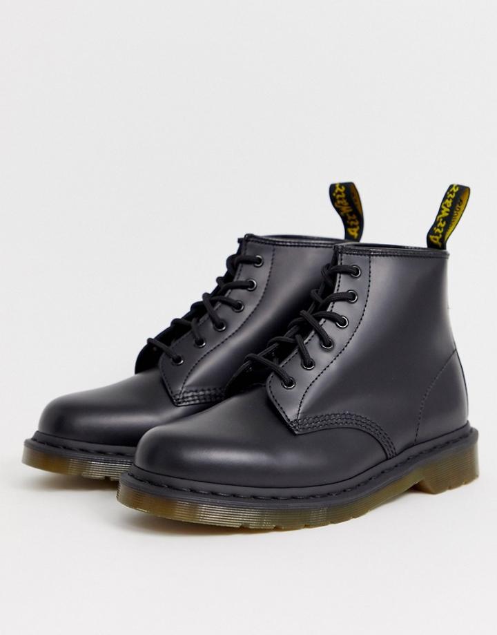 Dr Martens 101 6 Eye Boots In Black - Black