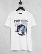 The Couture Club Flying Eagle Graphic T-shirt In White