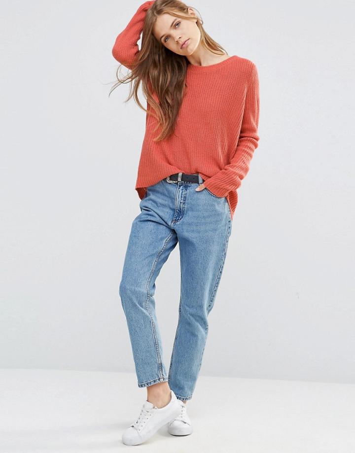 Jdy Patty Knit Sweater In Rose - Pink