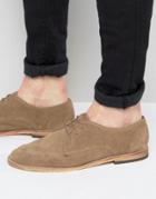 Hudson London Hayane Suede Derby Shoes - Beige
