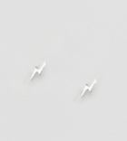 Kingsley Ryan Sterling Silver Lightning Bolt Stud Earrings - Silver
