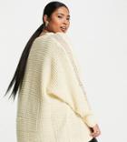 Yours Sweater With Lace Detail In Cream-neutral