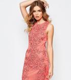 A Star Is Born Allover Luxe Baroque Embellished Mini Dress - Orange