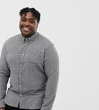 D-struct Plus Pocket Button Down Brushed Cotton Dogstooth Flannel Shirt - Black
