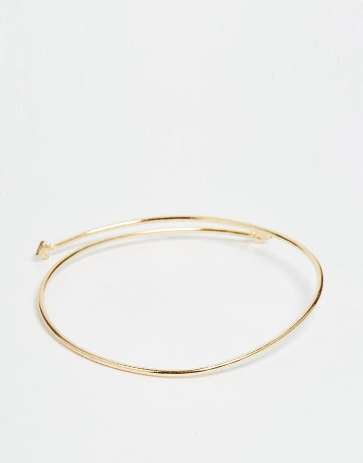 Designb London Arrow Cuff Bracelet - Gold
