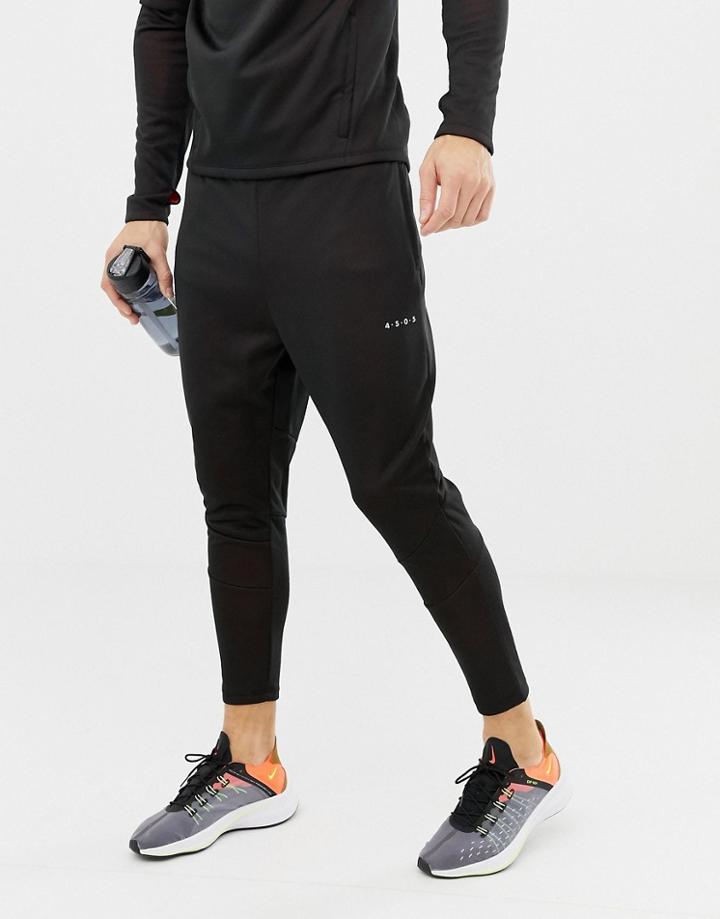 Asos 4505 Skinny Tapered Joggers With Bonded Tech Inner Fleece - Black