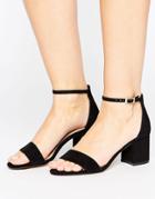 Aldo Villarosa Leather Block Heel Sandals - Black