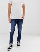 Replay Jondrill Stretch Skinny Jeans In Dark Wash - Blue