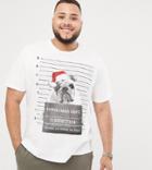 Jack & Jones Originals Plus Size Holidays T-shirt With Arrest Graphic - White