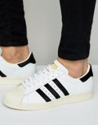 Adidas Originals Superstar 80s Sneakers W/pony Hair In White Bb2231 - White