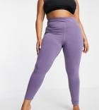 Asos 4505 Icon Legging In Cotton Touch-purple