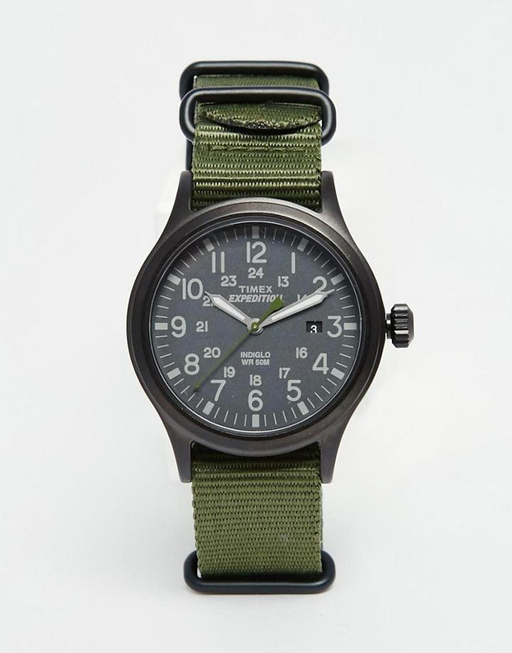 Timex Expeditionscout Watch In Green Tw4b04700 - Green