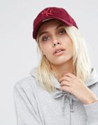New Era Suede 9 Forty Cap In Berry - Red