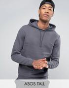 Asos Tall Oversized Hoodie In Washed Black - Gray