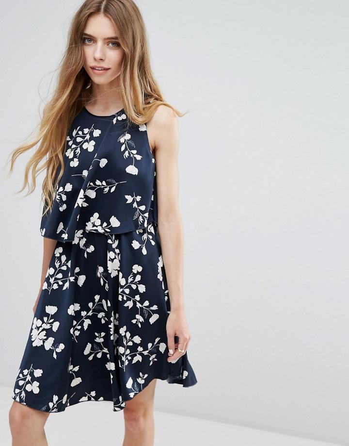 Vila Floral Tiered Dress - Multi