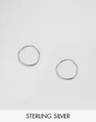 Asos Design Sterling Silver 9mm Hoop Earrings