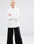 Cheap Monday White Shirt With 70's Collar - White