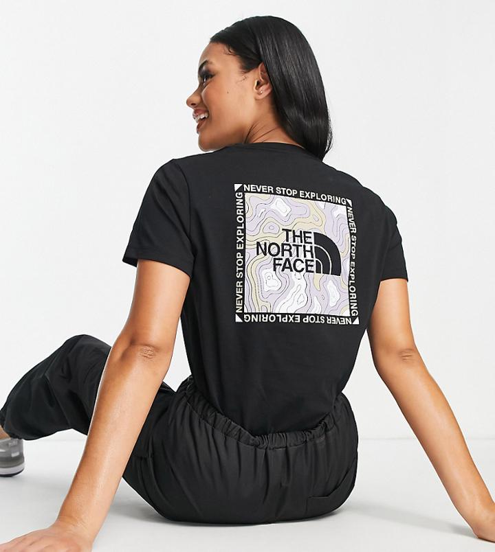 The North Face Topographic Relaxed T-shirt In Black Exclusive At Asos