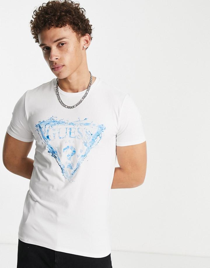 Guess T-shirt With Chest Logo In White
