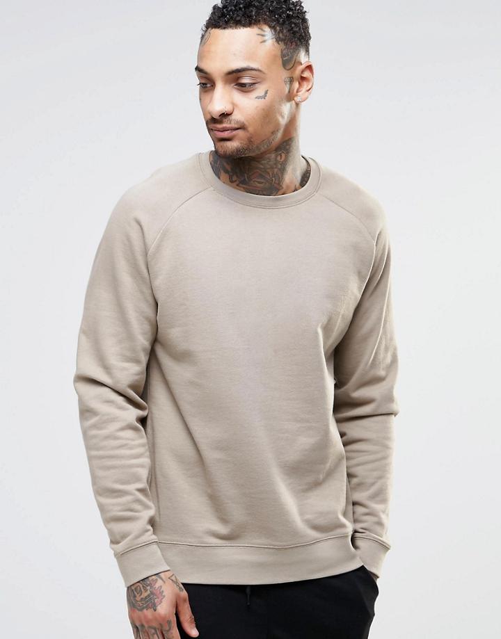 Asos Sweatshirt In Beige - Tawny