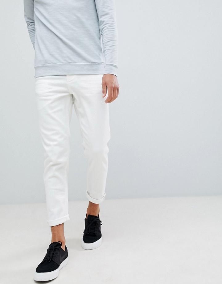 New Look Tapered Jeans In White - White
