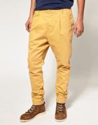 Asos Drop Crotch Chino - Yellow