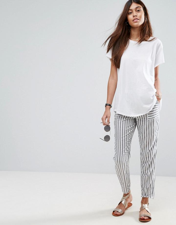 Asos Striped Peg Pants In Seersucker - Multi