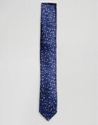 New Look Tie With Confetti Print In Navy - Navy