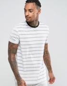 Asos Loungewear Metallic Stripe T-shirt - White
