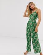 Moon River Floral Jumpsuit-green