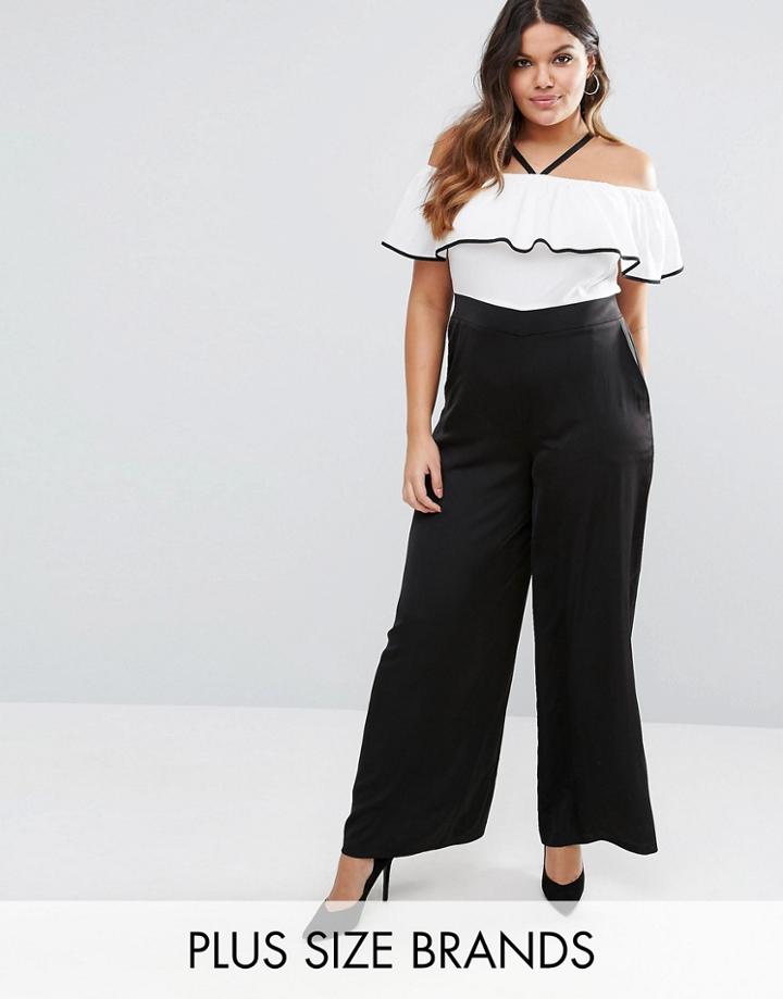 Lovedrobe Cross Strap Palazzo Pant Jumpsuit - Multi