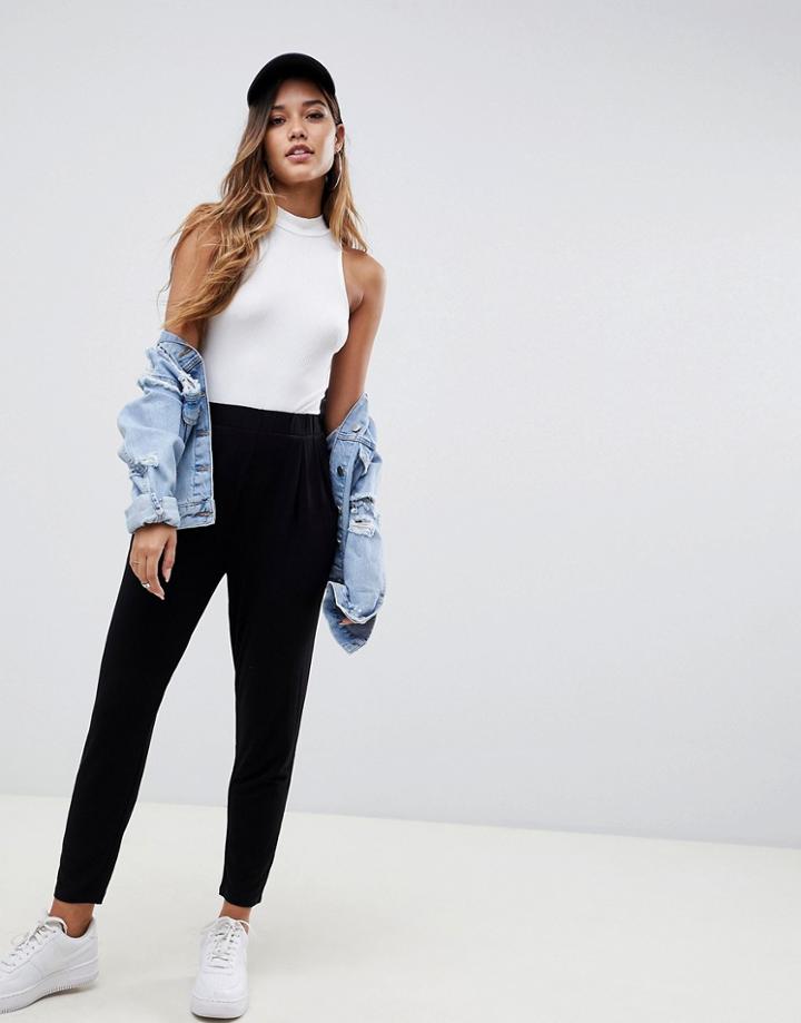 Asos Design Ultimate Jersey Peg Pants - Black