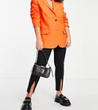 Miss Selfridge Petite Split Hem Bengaline Pant-black