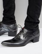 Jeffery West Sylvian Leather Heel Shoes - Silver