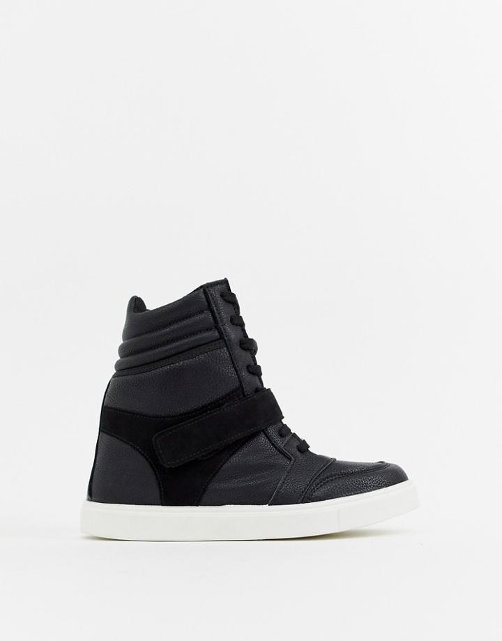 Asos Design Detour Wedge Sneakers - Black