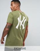 Majestic New York Yankees Longline T-shirt Exclusive To Asos - Green