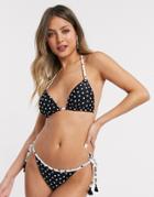 New Look Reversible Spot Tie Side Bikini Bottom-multi