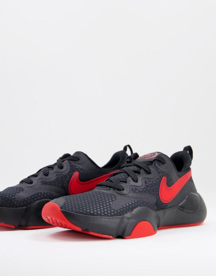 Nike Training Speedrep Sneakers In Black And Red