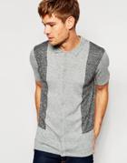 Asos Merino Wool Mix Short Sleeve Turtleneck Cardigan - Gray