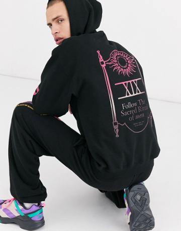 Nothing Is Sacred Rituals Hoodie In Black With Print