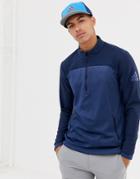 Adidas Golf Go-to Half Zip Sweat In Navy - Navy